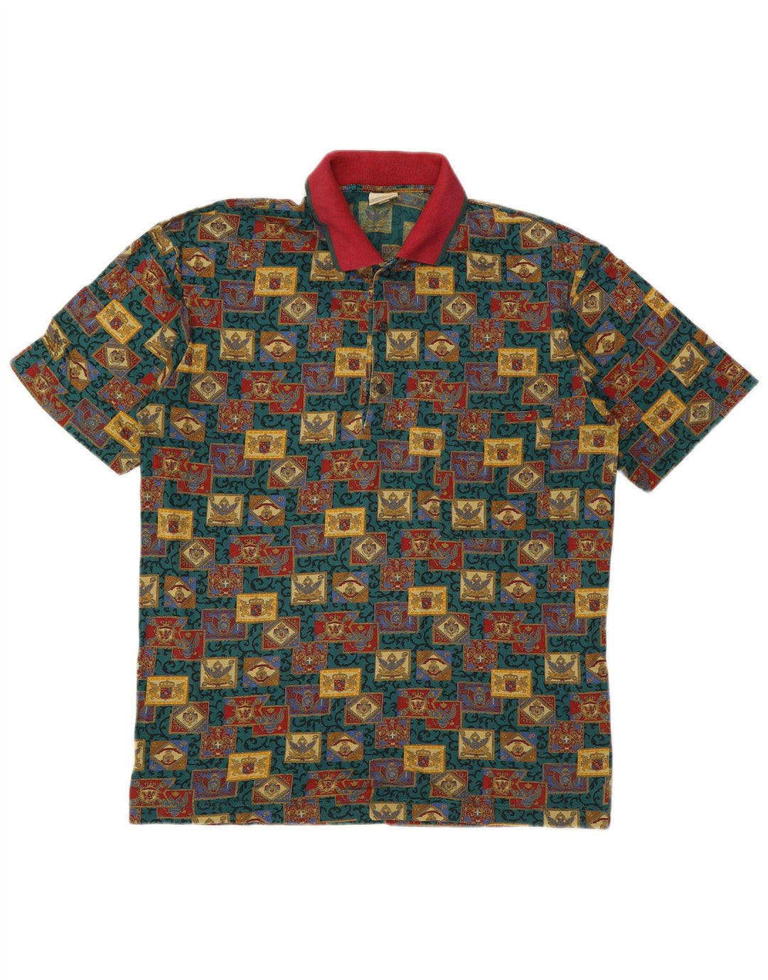 Męska koszulka polo Mango, duża, wielokolorowa, geometryczna