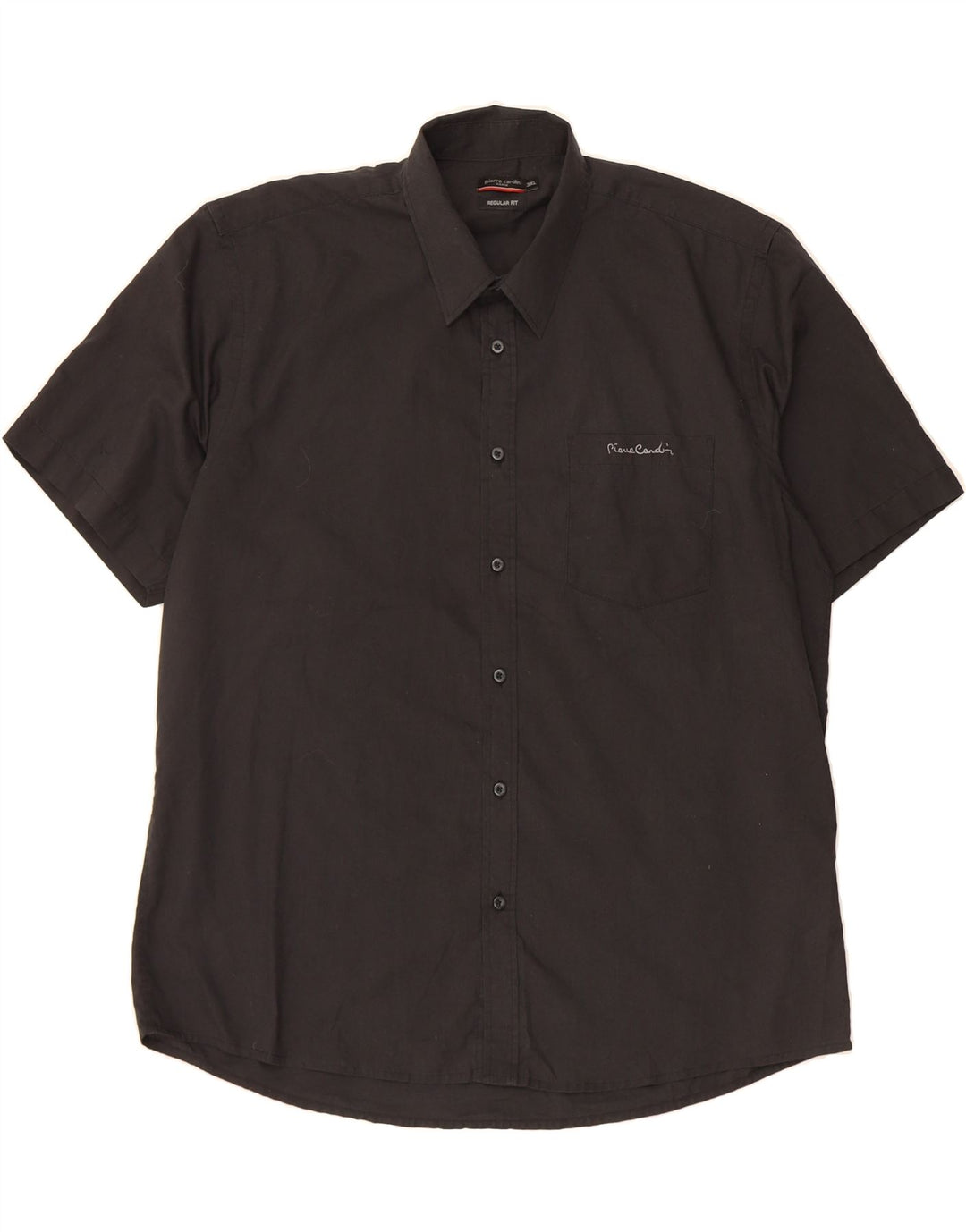 PIERRE CARDIN Mens Regular Fit Short Sleeve Shirt 3XL Black Polyester Vintage Pierre Cardin and Second-Hand Pierre Cardin from Messina Hembry 
