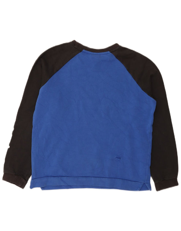 Chłopięca bluza dresowa Nike z grafiką, 13-14 lat, XL, niebieska, z blokami kolorów, bawełniana