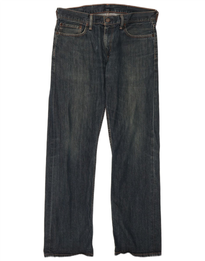 Męskie dżinsy Levi's 514 Straight W34 L32 Granatowa bawełna