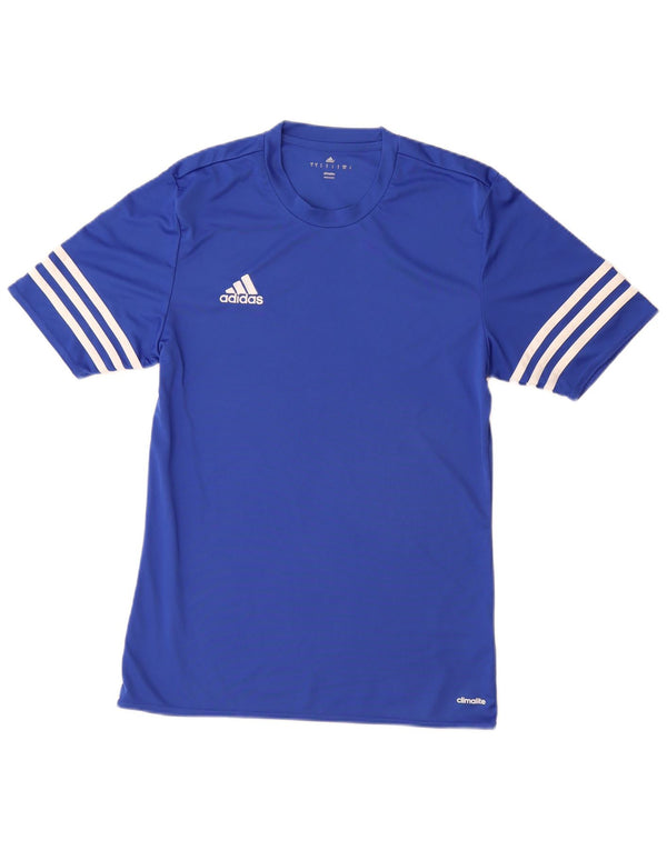 Adidas Męski T-shirt Climalite Top Mały Niebieski Poliester