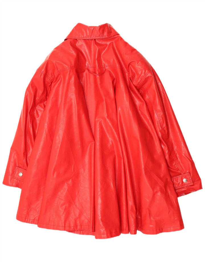 Damski płaszcz oversize C&A UK 14, średni czerwony, poliwinyl