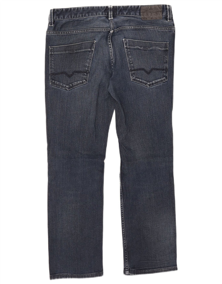 Męskie proste dżinsy HUGO BOSS W34 L27 Niebieskie bawełniane