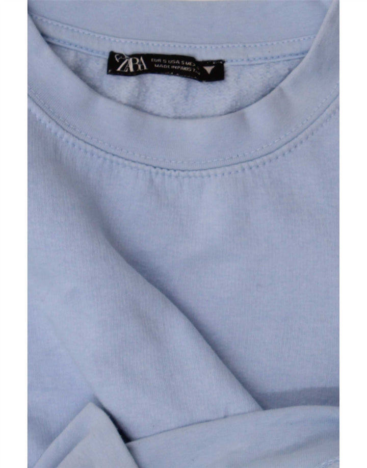 Damska bluza oversize Zara Crop Oversize UK 10 Small Blue