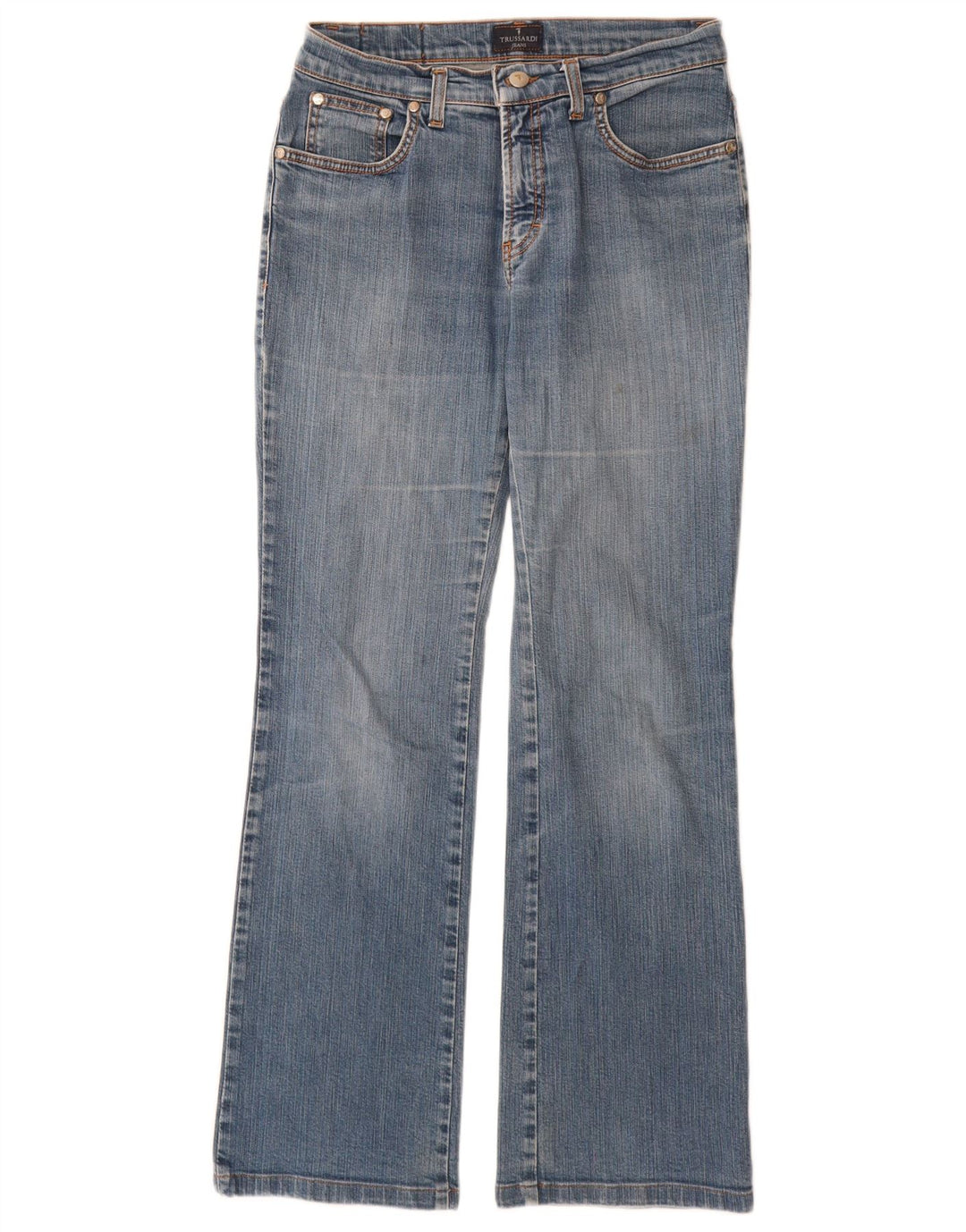 Damskie jeansy Trussardi Bootcut W27 L30 Niebieska bawełna