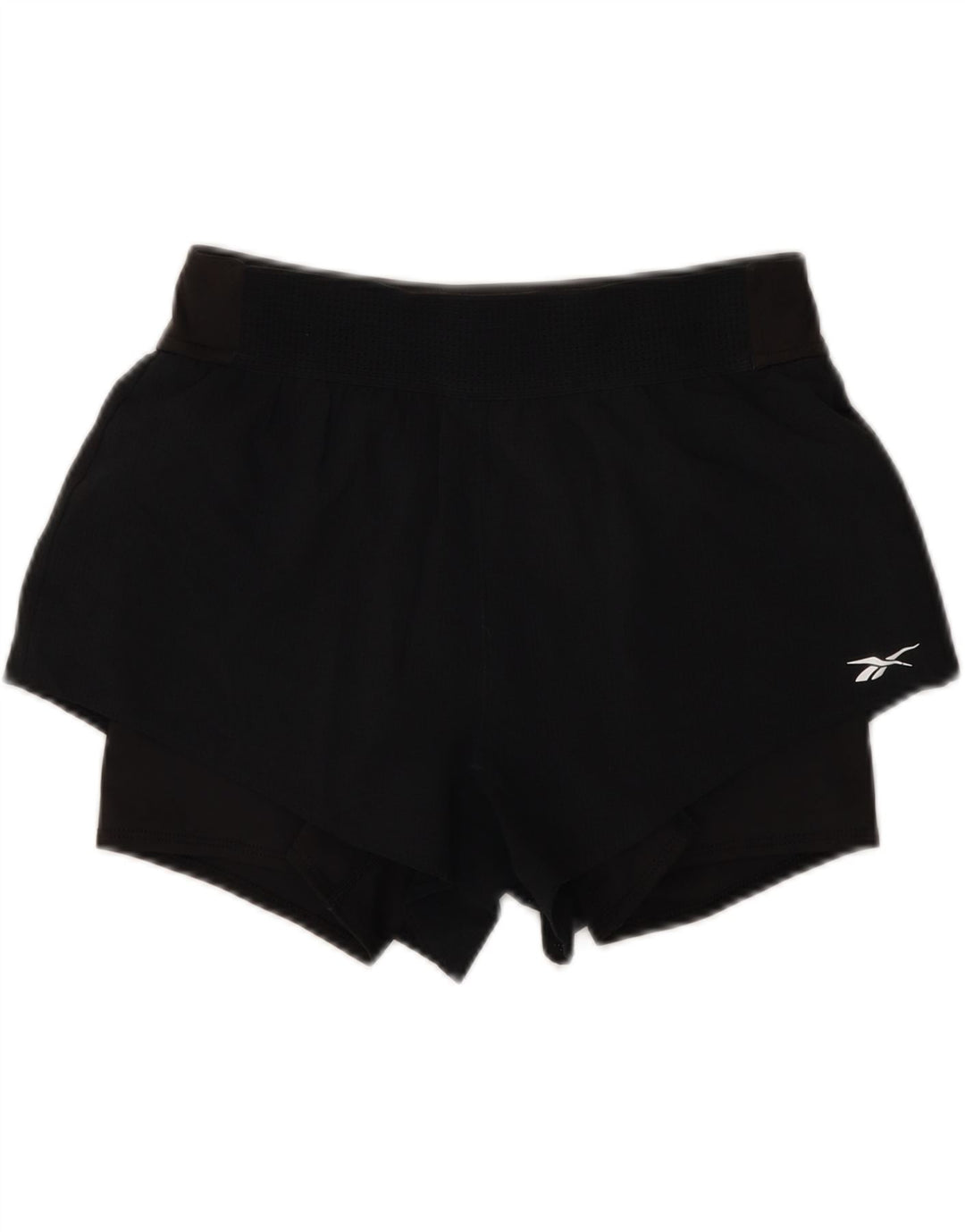 Damskie spodenki sportowe Reebok Speedwick UK 8/10, małe, czarne, poliestrowe