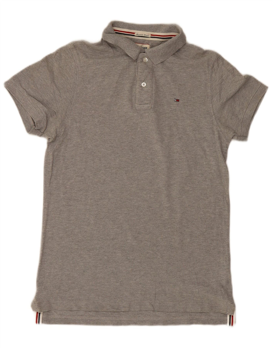 Męska koszulka polo Tommy Hilfiger, średnioszara, bawełniana