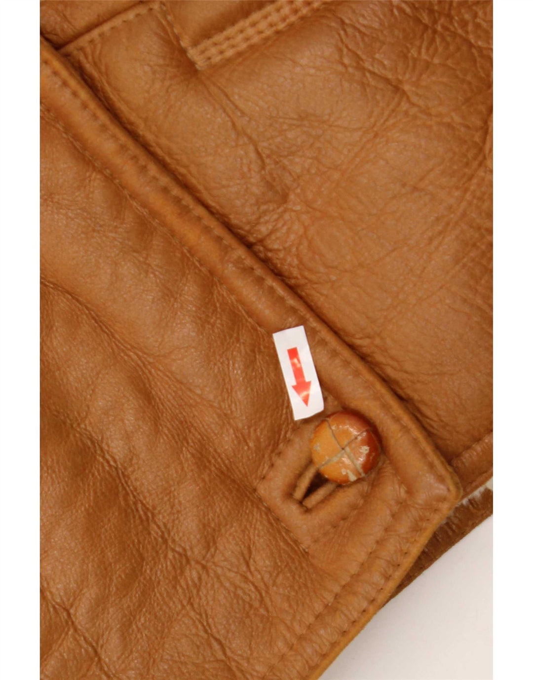 Vintage damska oversize'owa kurtka shearling IT 42 średni brąz