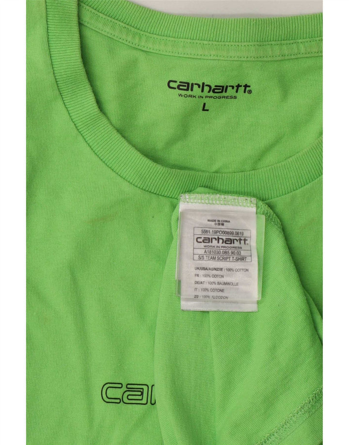 T-shirt męski Carhartt, duży, zielony, bawełniany