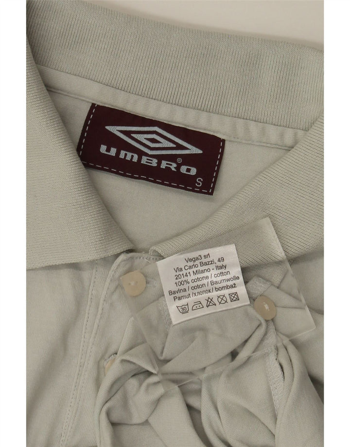 Męska koszulka polo Umbro z grafiką, mała, szara, bawełniana