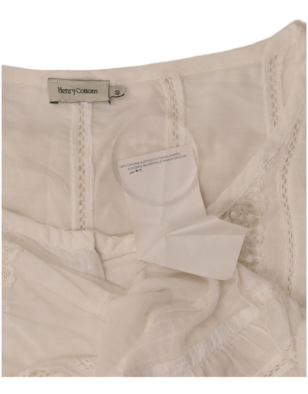 Damska tunika oversize z rękawem 3/4 Henry's IT 40 Small White
