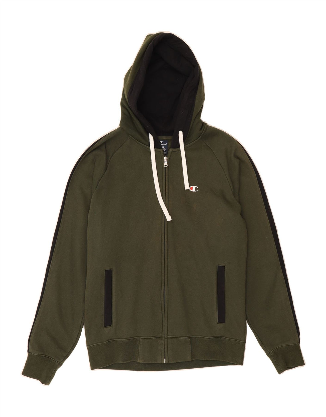 CHAMPION Mens Zip Hoodie Sweater Small Green Cotton Vintage Champion and Second-Hand Champion from Messina Hembry 