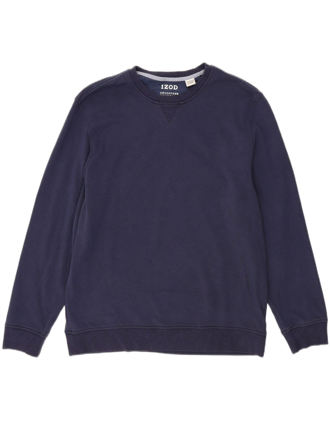 IZOD Mens Sweatshirt Jumper Large Navy Blue Polyester Vintage Izod and Second-Hand Izod from Messina Hembry 