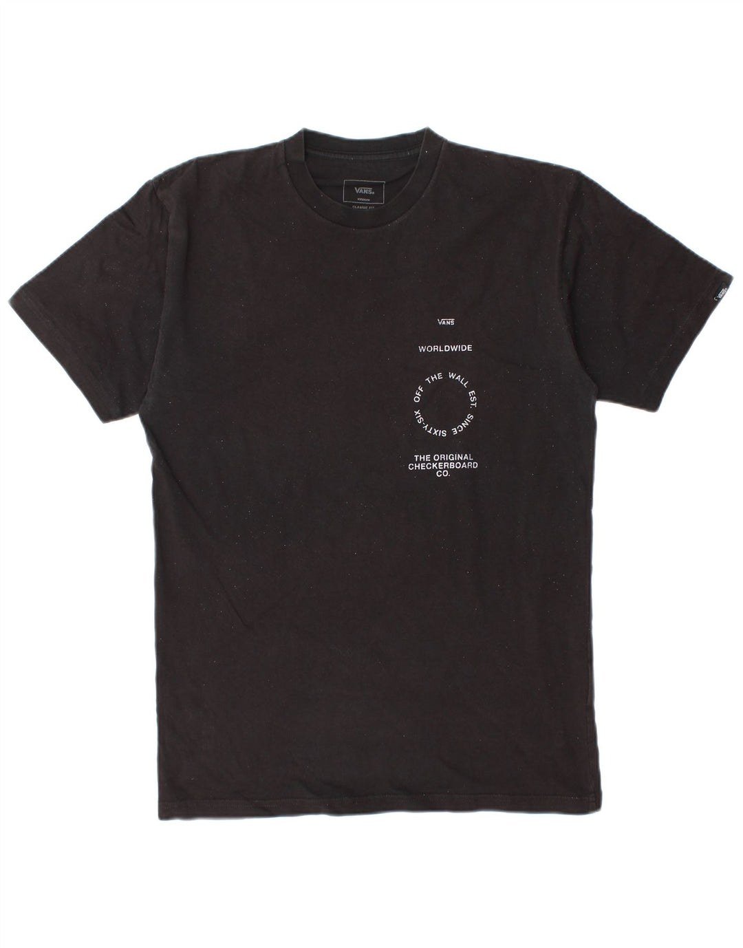 Męski T-shirt Vans Classic Fit z grafiką, średni czarny