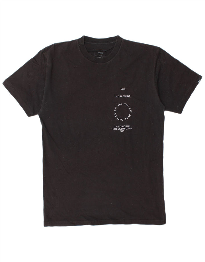 Męski T-shirt Vans Classic Fit z grafiką, średni czarny