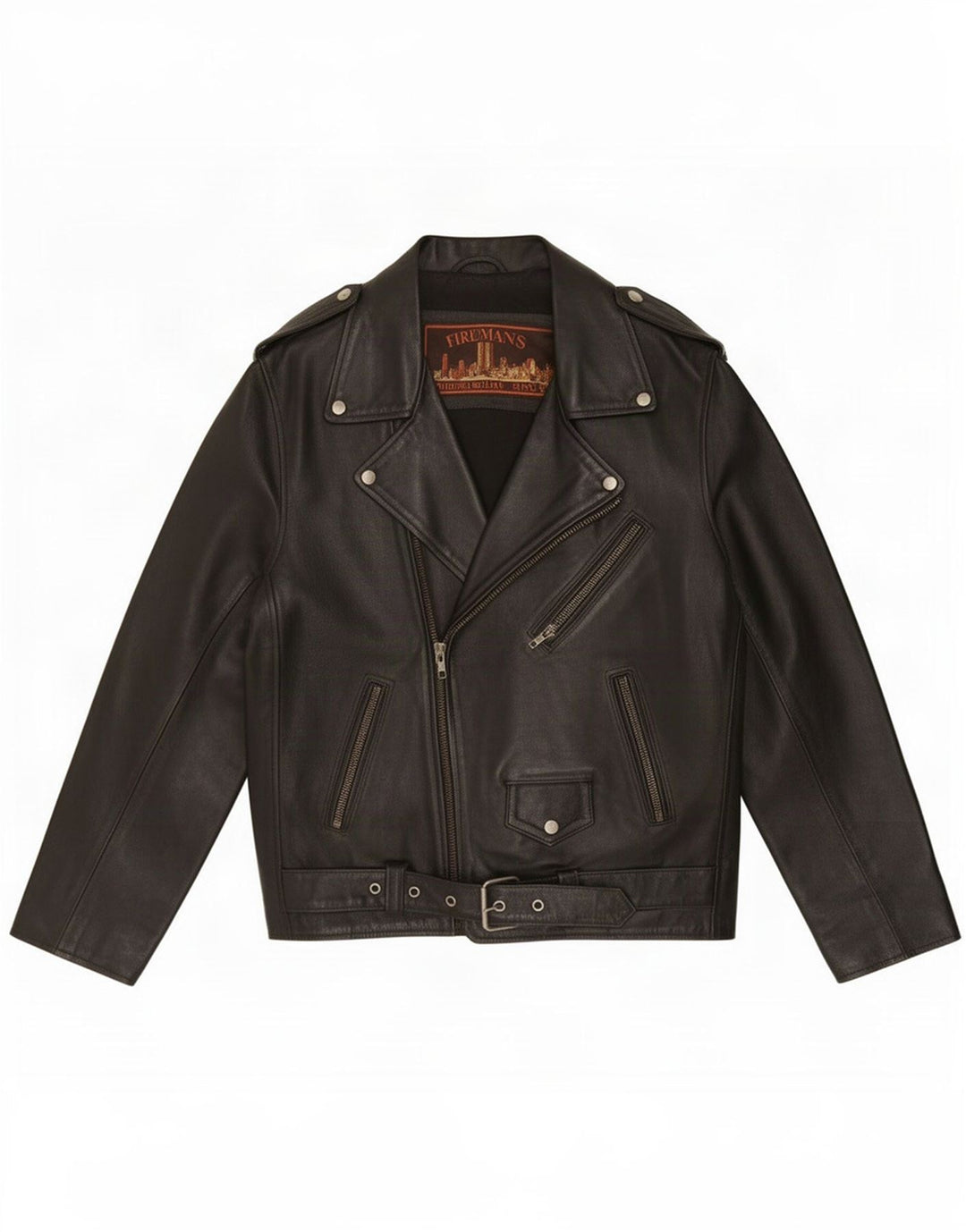 Męska kurtka skórzana vintage UK 38 Medium Black