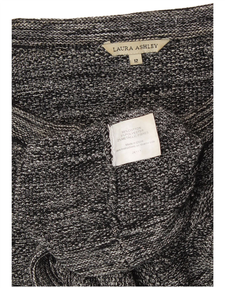 Damski otwarty sweter bolerko Laura Ashley UK 12, średnioszary, bawełniany