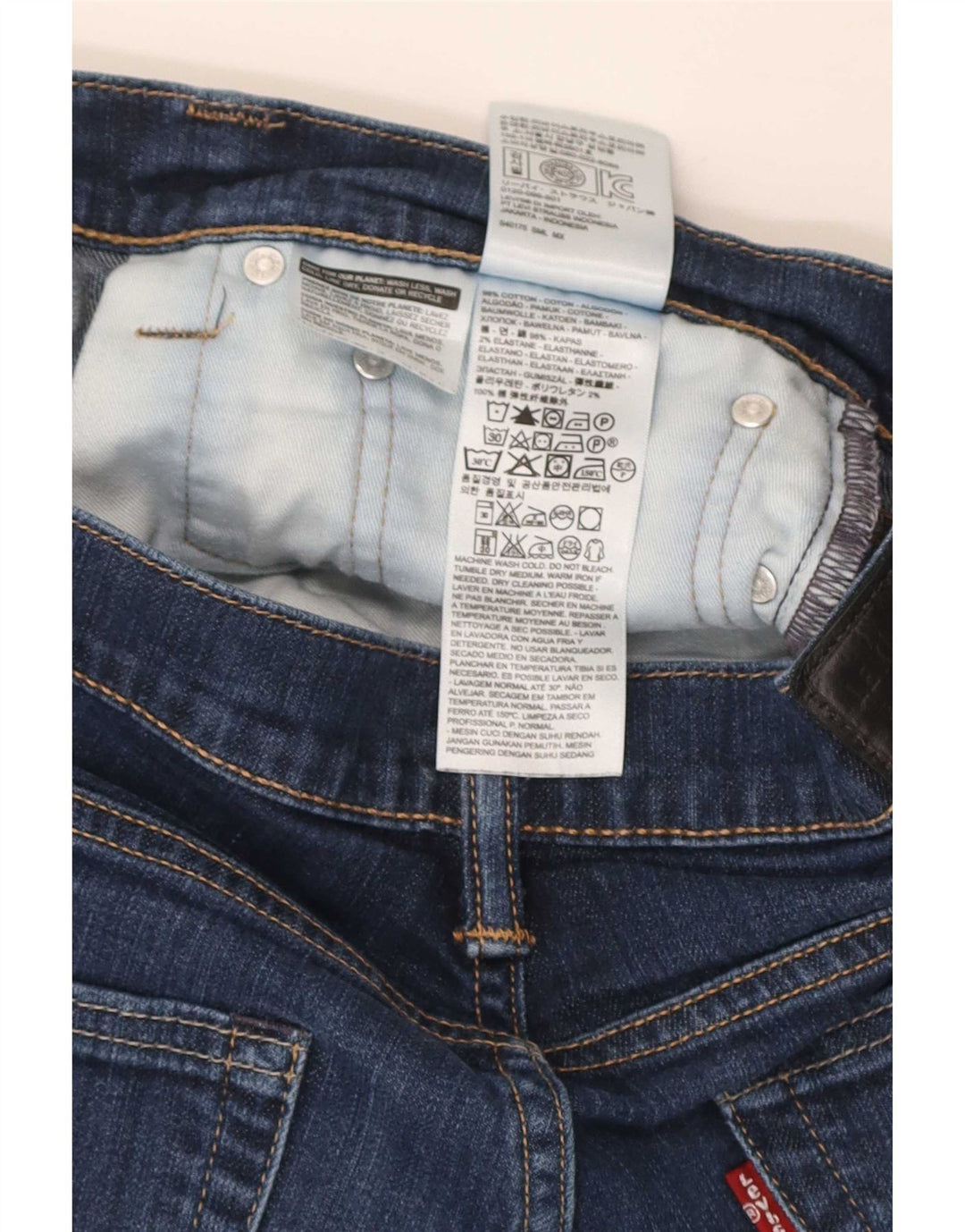 Męskie jeansy Levi's 511 Slim W34 L32 Granatowa bawełna