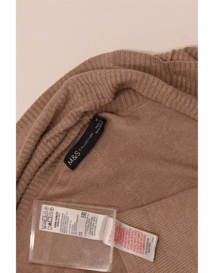 Marks & Spencer Damski sweter rozpinany o długim kroju, UK 14, średni brąz