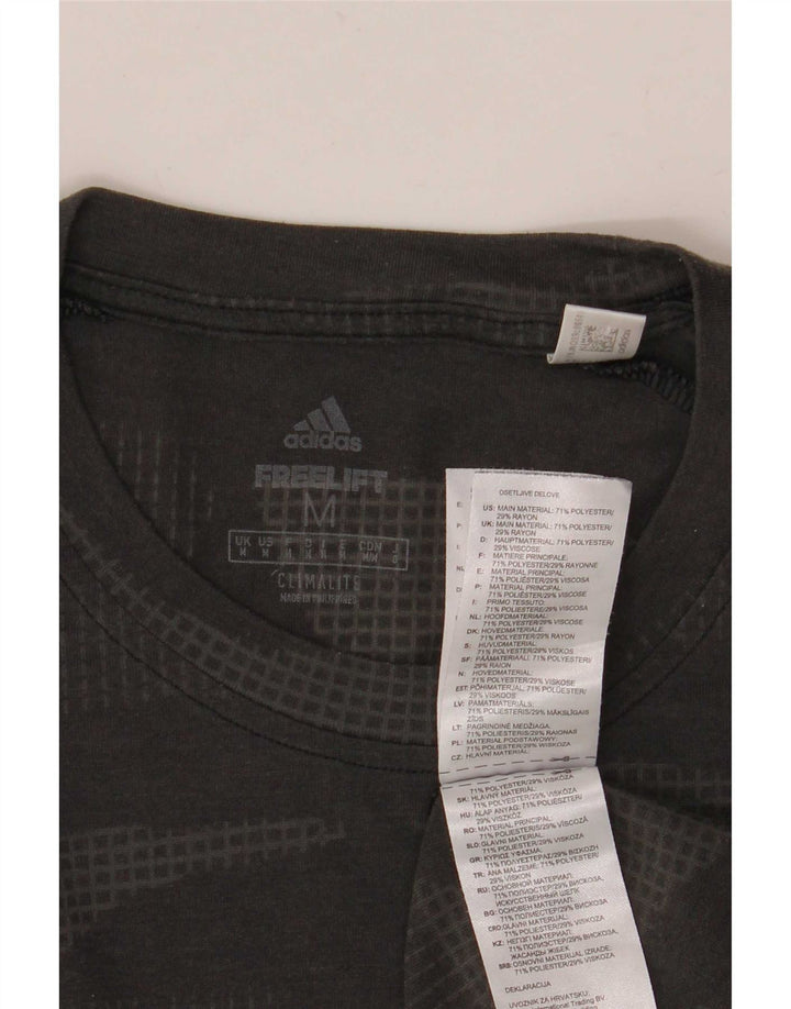 Męska koszulka Adidas Climalite Top, średnioszara, kamuflażowa, poliester