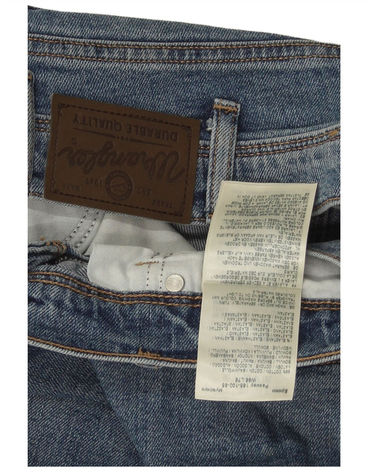 Męskie jeansy Wrangler o prostym kroju W34 L30, niebieskie, bawełniane