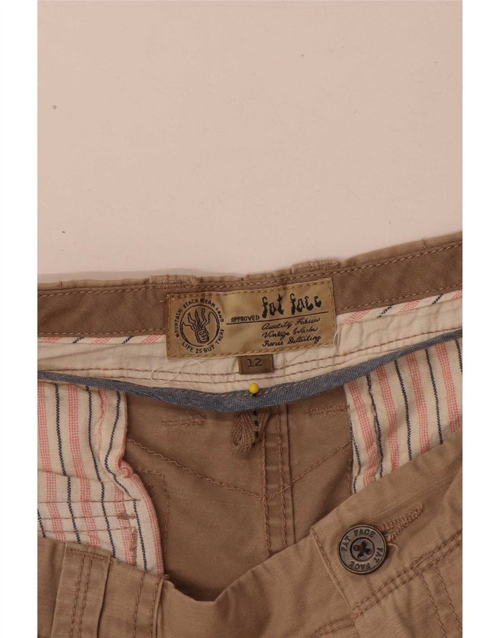 Damskie spodenki cargo Fat Face UK 12 Medium W32 Beżowa bawełna