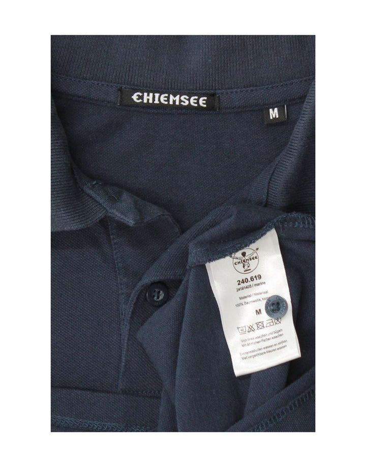 CHIEMSEE Mens Polo Shirt Medium Navy Blue Cotton