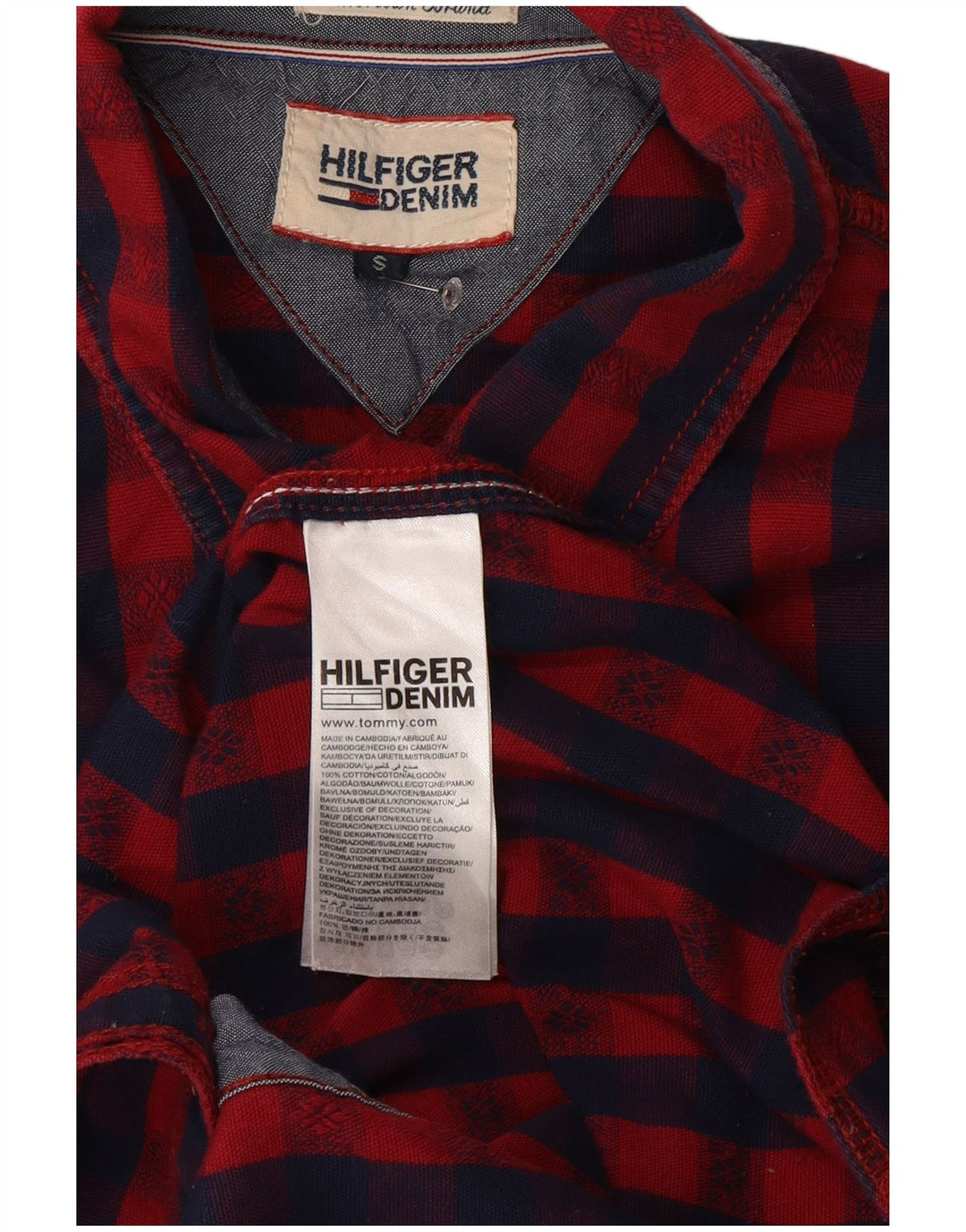Koszula męska Tommy Hilfiger o regularnym kroju, mała, bawełniana w czerwoną kratę