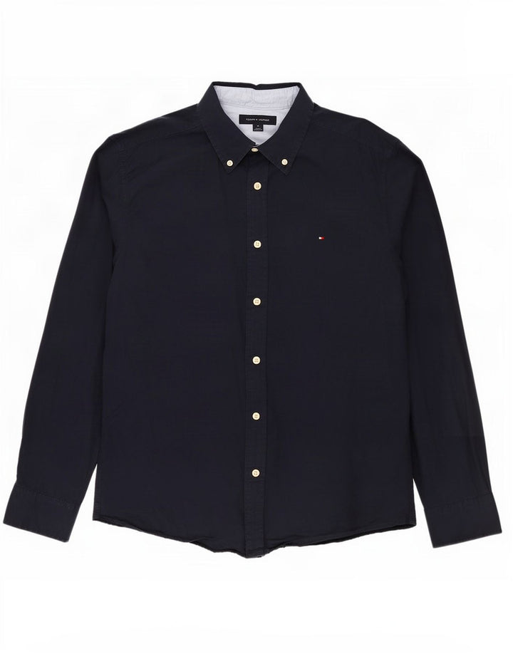 Koszula męska Tommy Hilfiger, średnia, granatowa, bawełniana