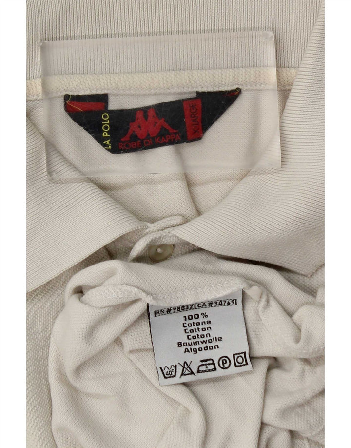 Męska koszulka polo Kappa XL, beżowa, bawełniana
