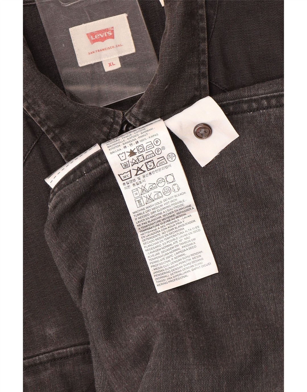 Męska koszula dżinsowa Levi's XL, czarna, bawełniana