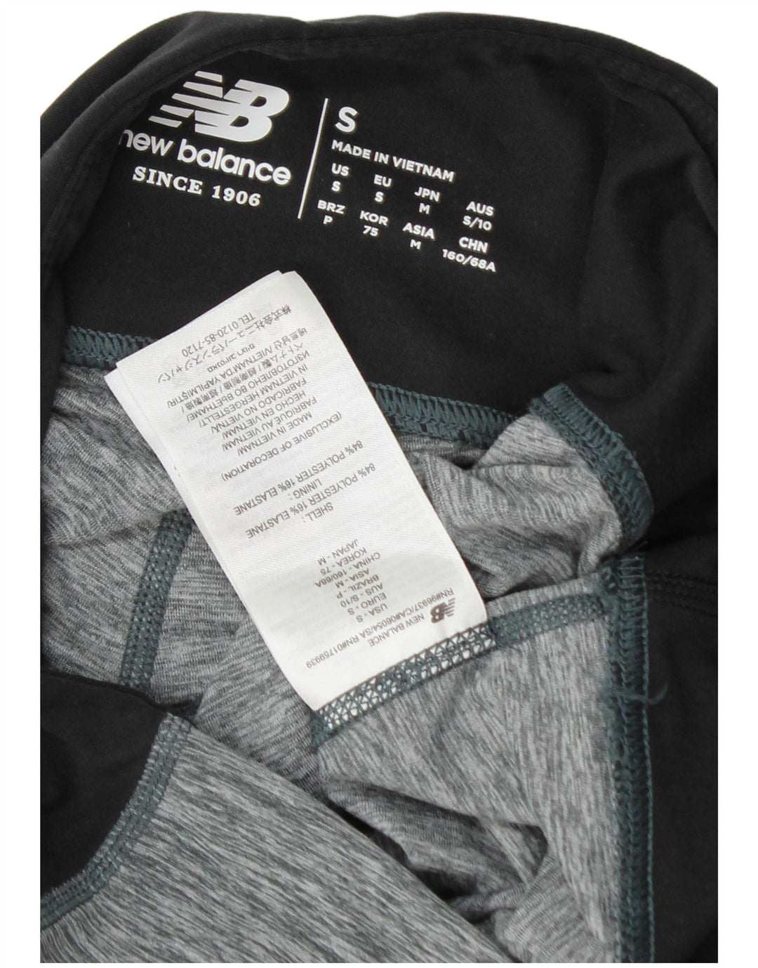 Damskie legginsy Capri New Balance Performance UK 10 Małe, szare nakrapiane