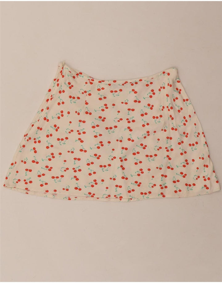 ZARA Womens Mini Skirt Medium W28  White Floral Vintage Zara and Second-Hand Zara from Messina Hembry 