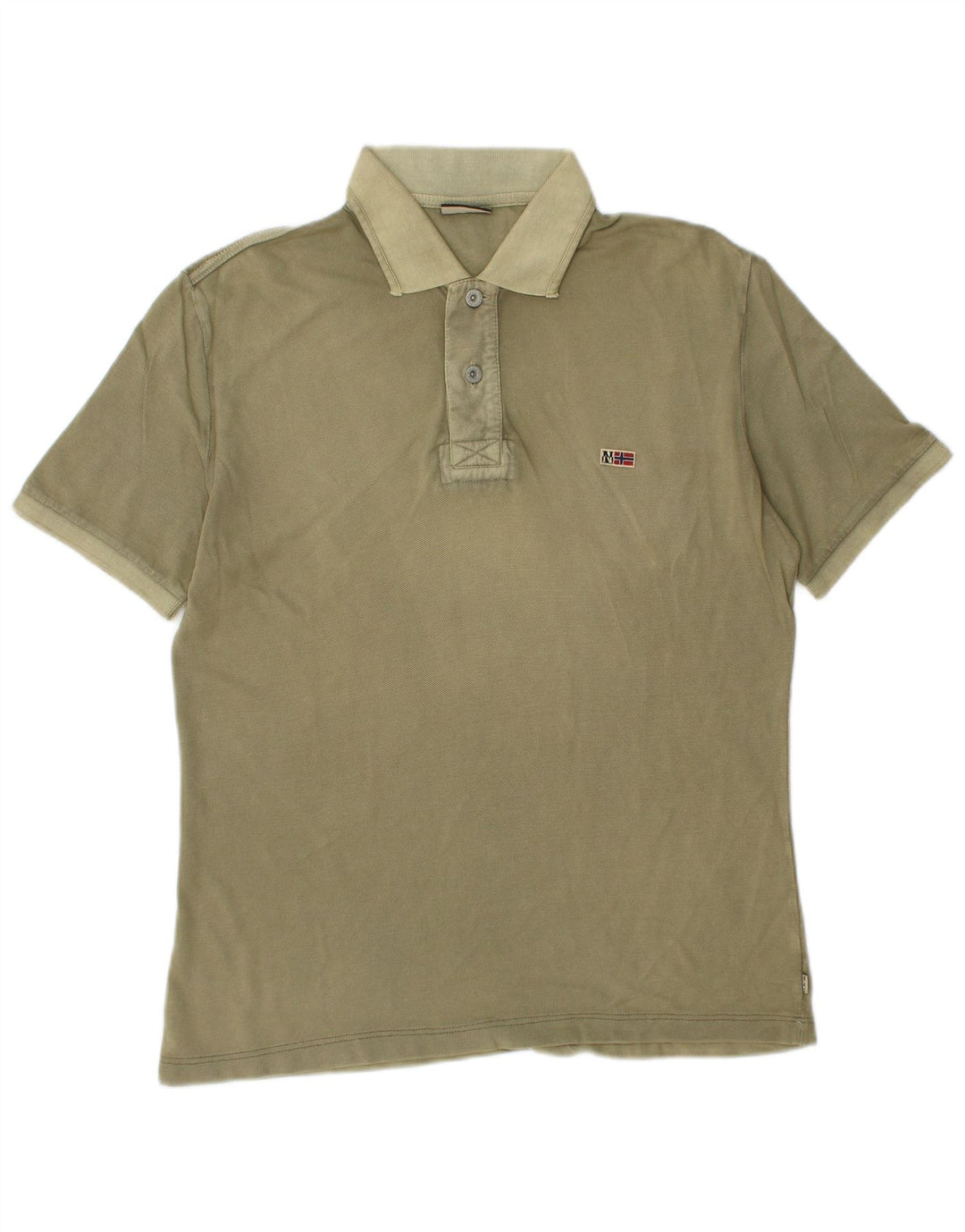 Męska koszulka polo NAPAPIJRI Geographic, kolor khaki