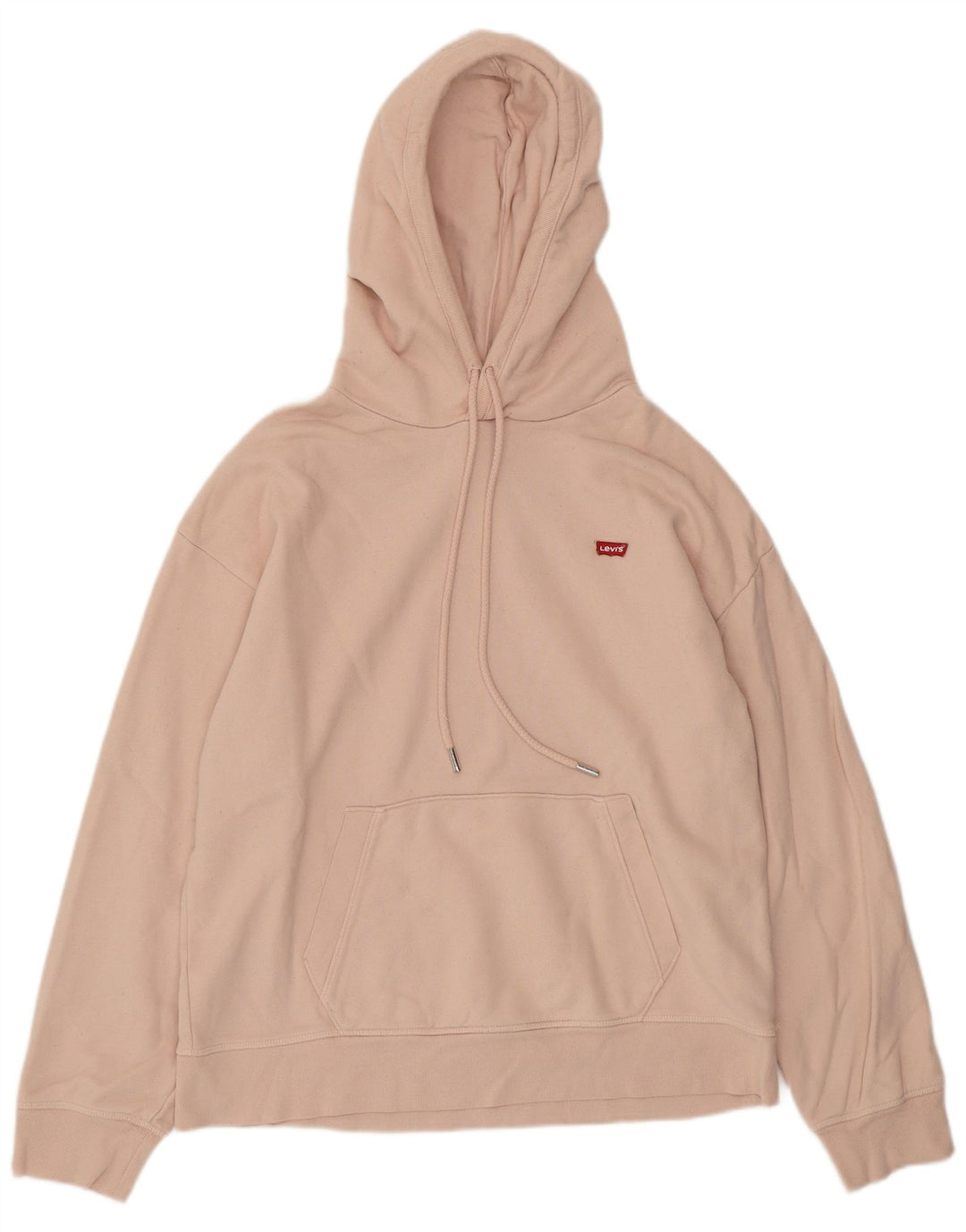 Damski sweter oversize z kapturem LEVI'S UK 14, średni różowy, bawełniany