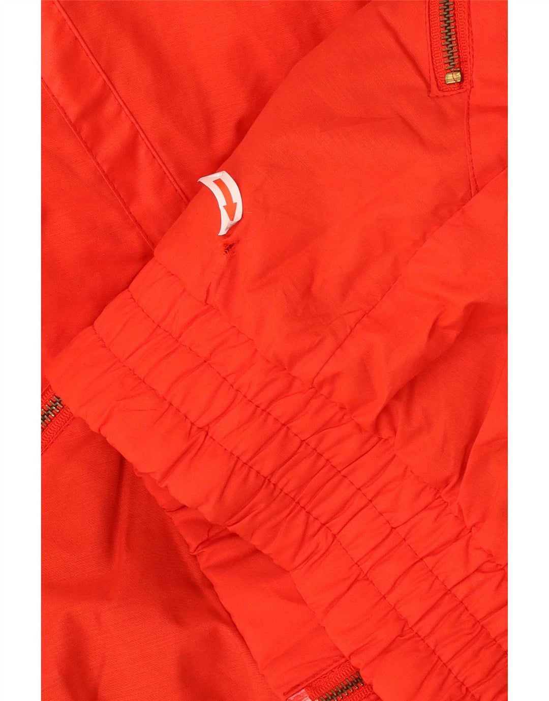 Vintage damska kurtka wiatrówka z kapturem, oversize, EU 46 XL, czerwona bawełna