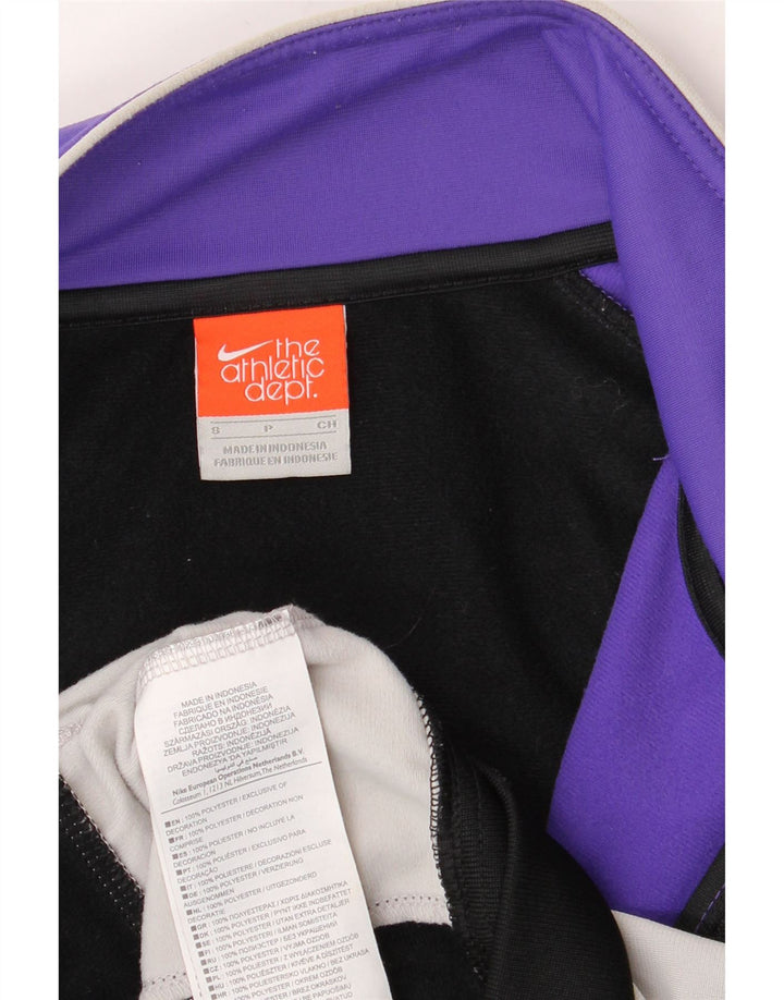 Męska kurtka dresowa Nike, mała, fioletowa, poliestrowa z blokami kolorów