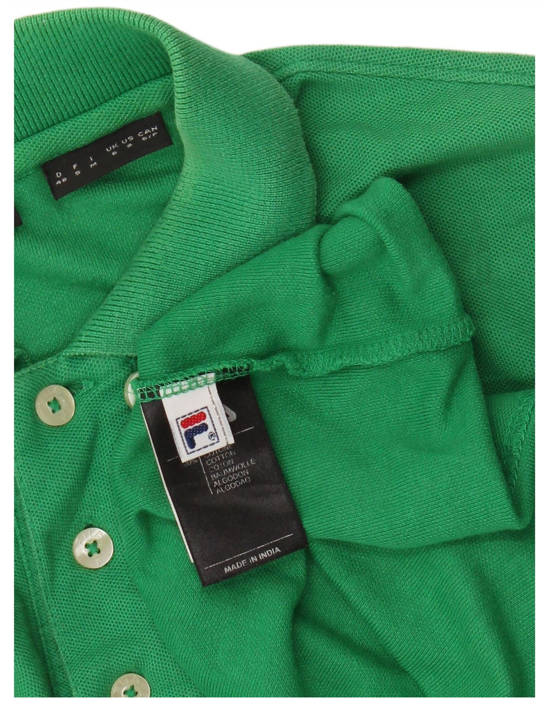 Męska koszulka polo Fila, mała, zielona, bawełniana