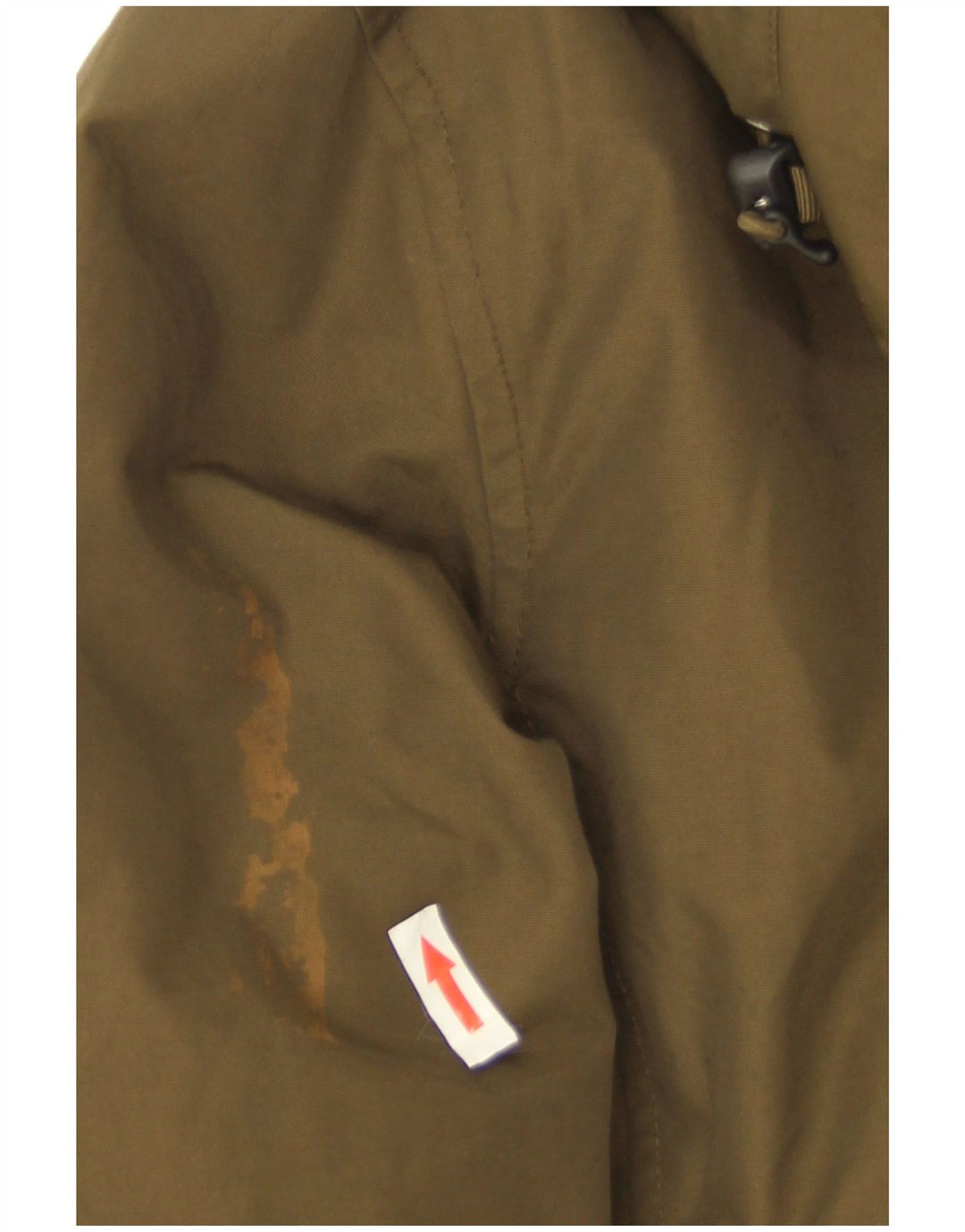 Damska kurtka parka z kapturem Woolrich UK 14, średnia bawełna khaki