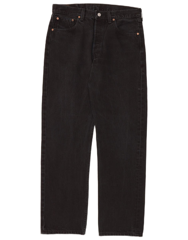 Męskie jeansy LEVI'S 501 Straight W34 L34 Czarne bawełniane