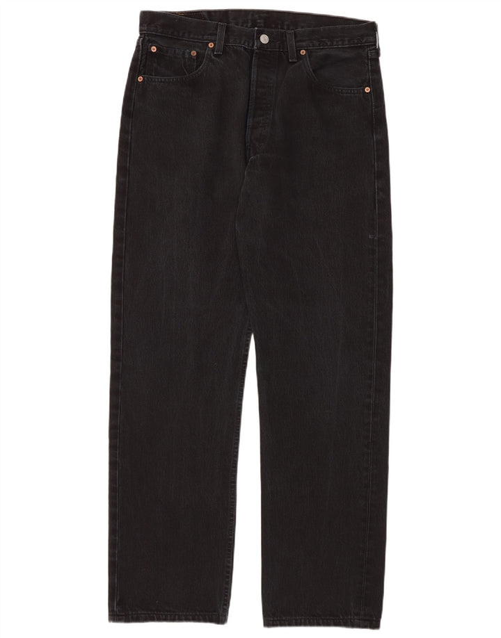 Męskie jeansy LEVI'S 501 Straight W34 L34 Czarne bawełniane