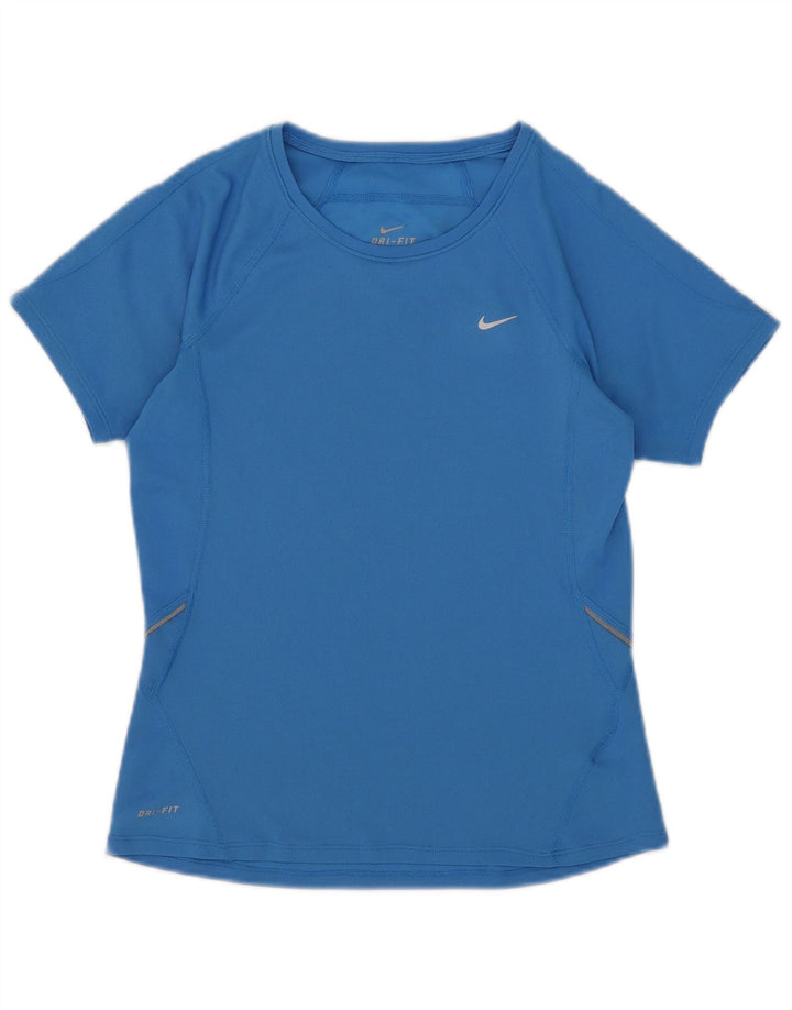 Damska koszulka Nike Dri Fit Top UK 8/10, mały, niebieski poliester