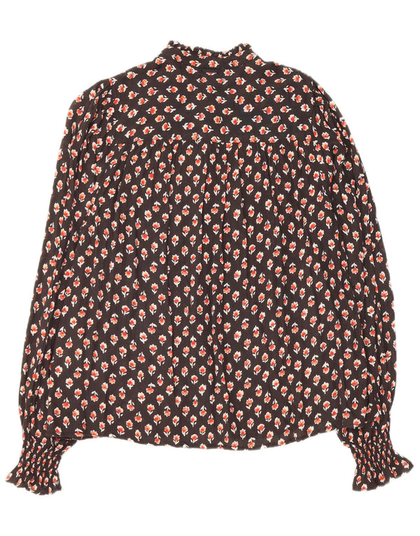 Damska bluzka koszulowa oversize Billabong UK 10, mała, brązowa w kwiaty