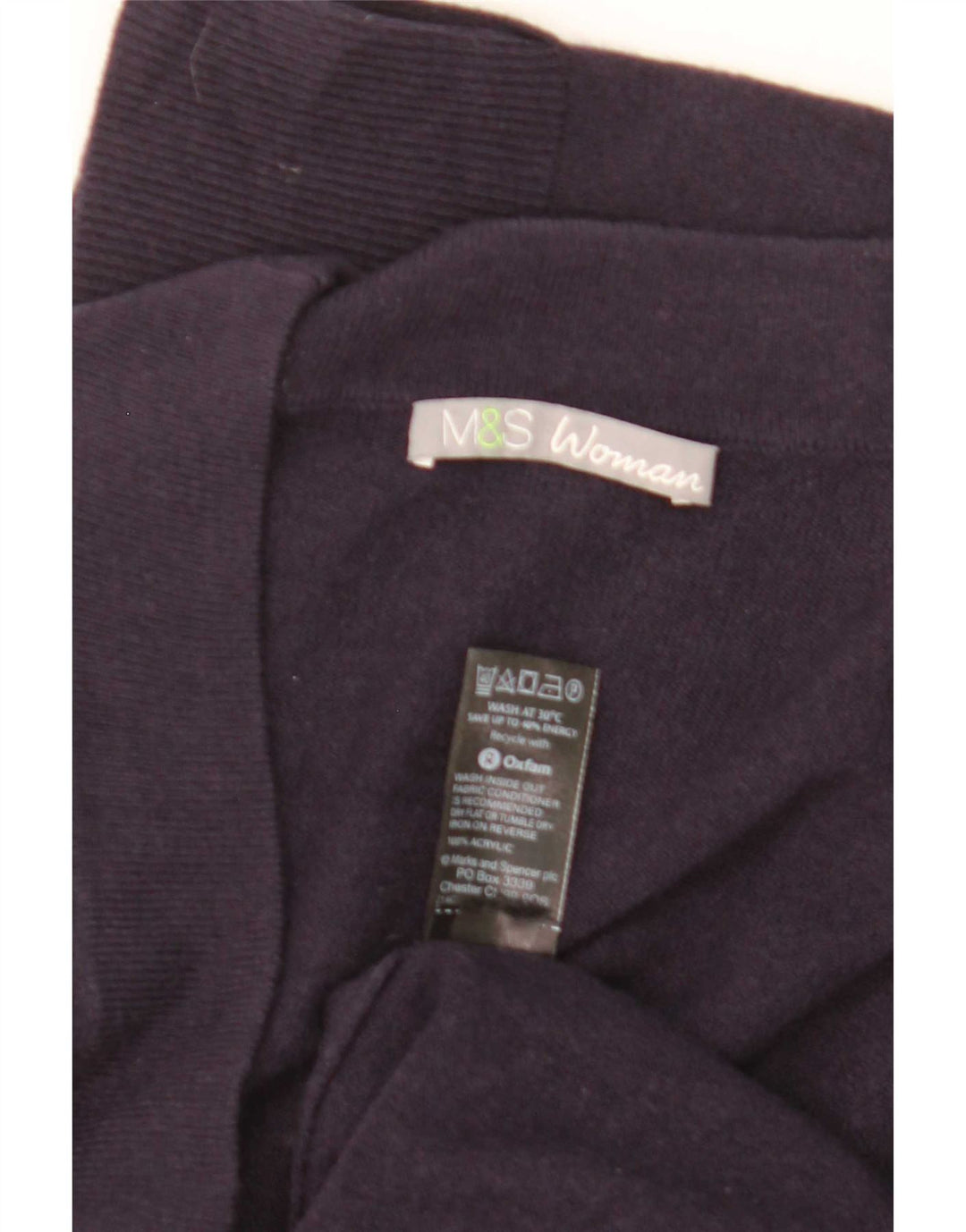 Marks & Spencer Damski sweter o przedłużonym fasonie, UK 12, średni granatowy