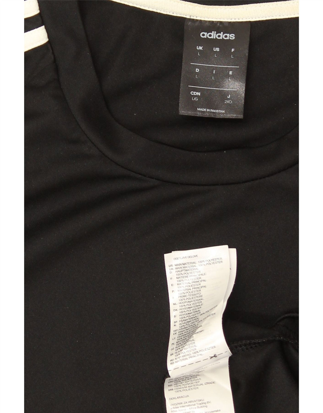 Adidas Męska koszulka Climalite Top, duża, czarna, z poliestru