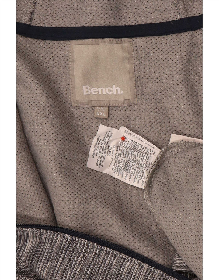 Męski sweter z kapturem i zamkiem Bench 2XL Szary, nakrapiany akryl