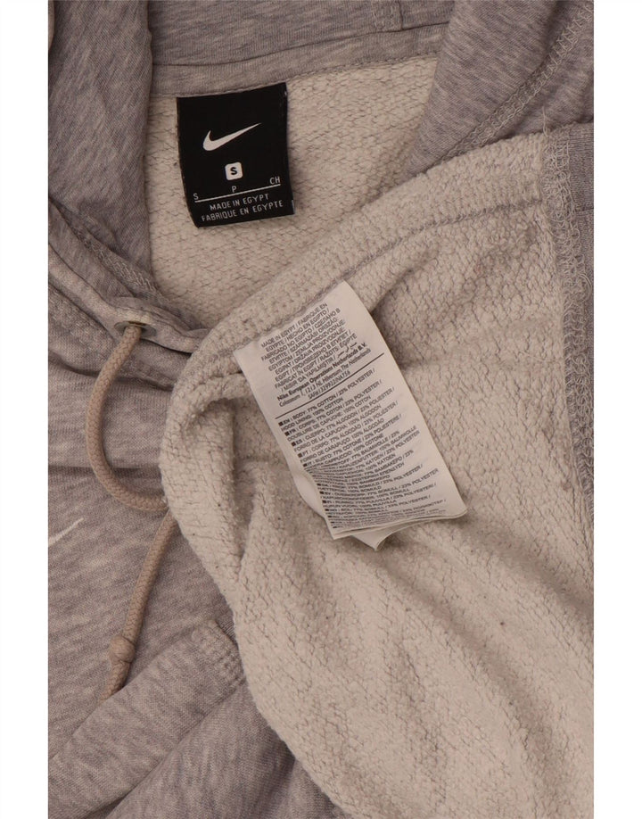 Męski sweter z kapturem Nike, mały, szary, bawełniany