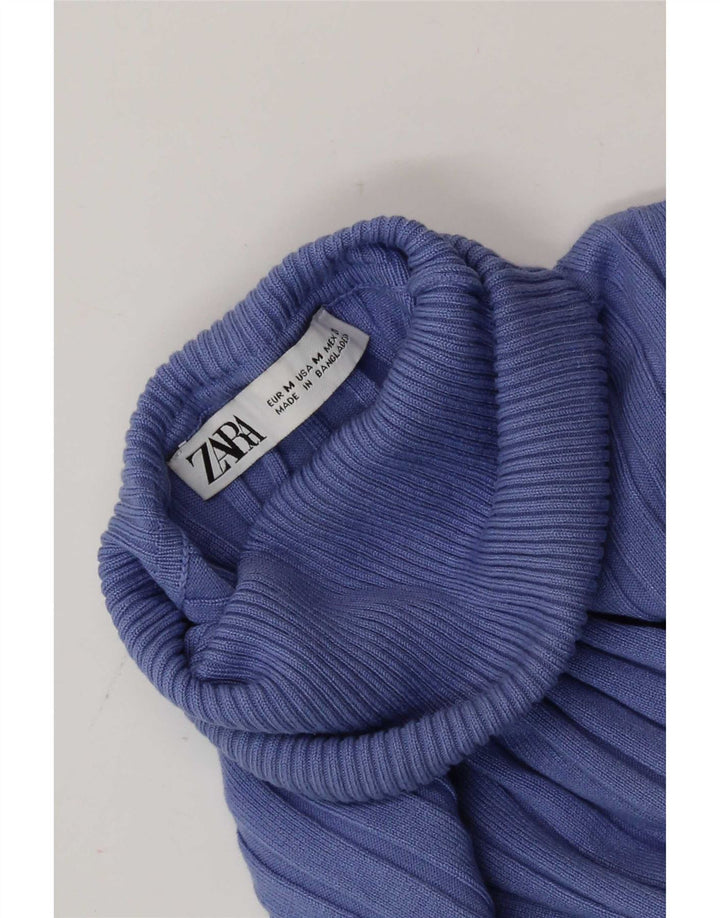 Sweter damski Zara z okrągłym dekoltem UK 12, średni fiolet