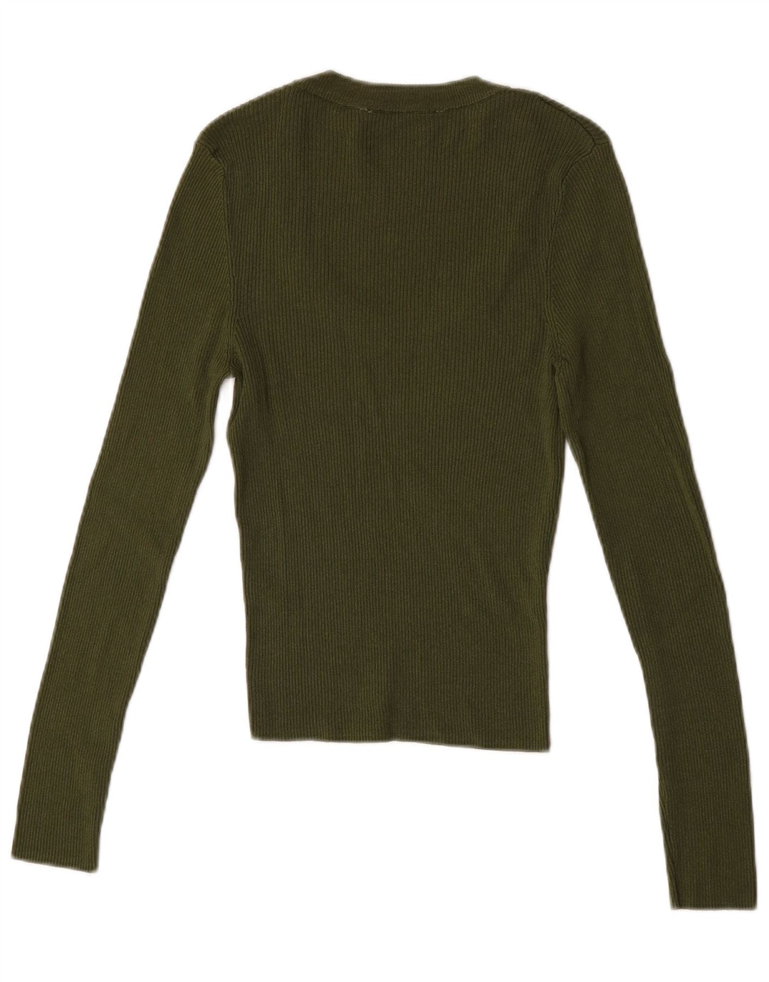 Damski top z długim rękawem Zara UK 14, duża wiskoza khaki