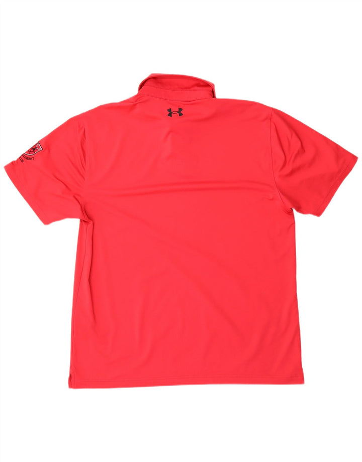 Męska koszulka polo Under Armour z grafiką, duża, czerwona, z poliestru